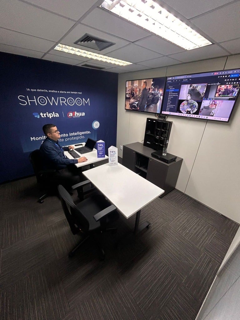 Showroom da Dahua na Tripla